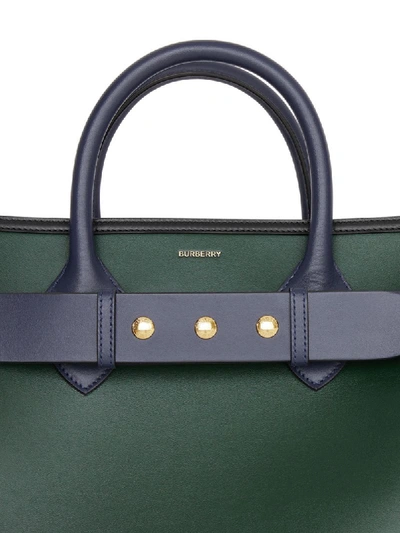 Shop Burberry Medium Triple Stud Belt Bag In Green