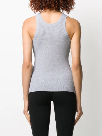 Shop Totême Ribbed Tank Top In Grey