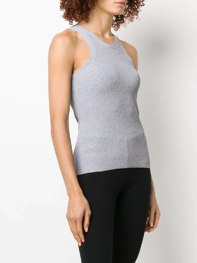 Shop Totême Ribbed Tank Top In Grey