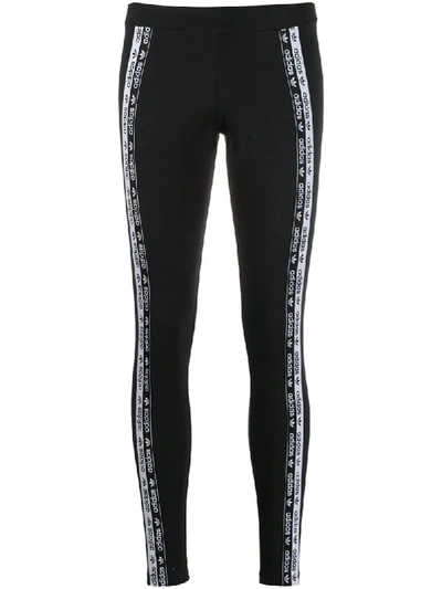 Shop Adidas Originals R.y.v. Logo Tape Leggings In Black