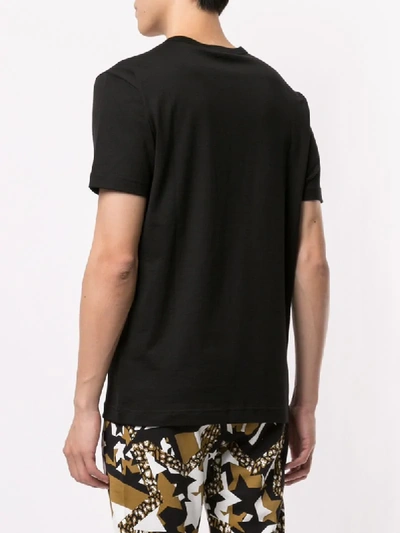 Shop Dolce & Gabbana Leopard Patch Logo T-shirt In Black