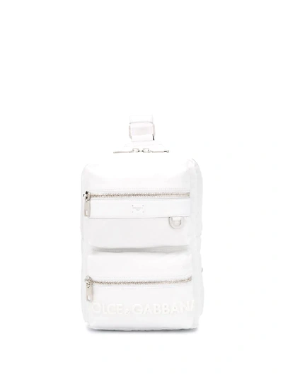Shop Dolce & Gabbana Logo Backpack In White