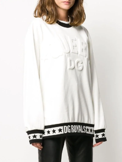 Shop Dolce & Gabbana Logo Sweatshirt In White