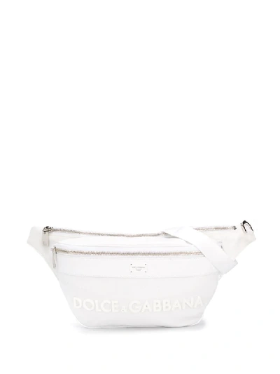 Shop Dolce & Gabbana Logo Belt Bag In White