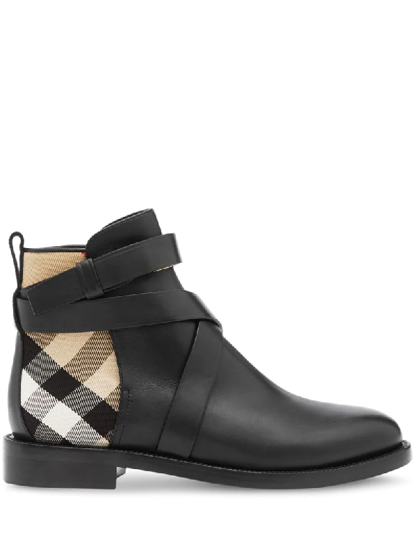 burberry leather ankle boots