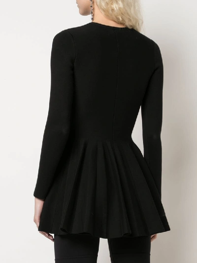 Shop Alexander Wang Long-sleeved Skater Dress In Black