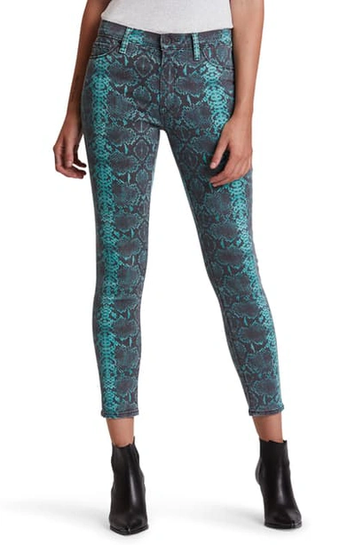 Shop Hudson Barbara High Waist Super Skinny Jeans In Teal Python