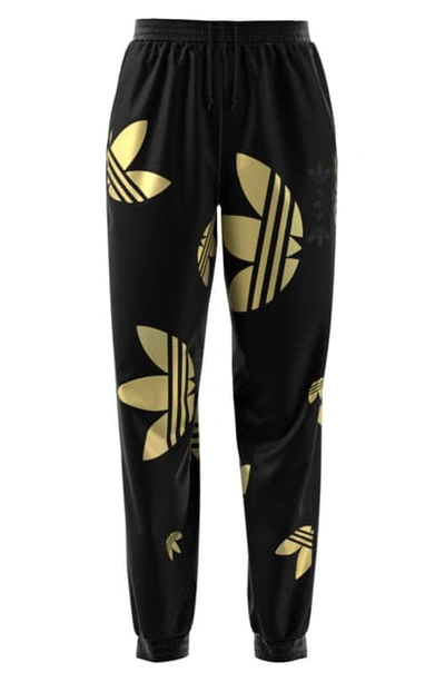 Adidas Originals Large Logo Jogger Pants In Black/ Gold Met. | ModeSens