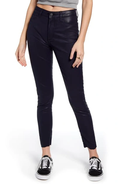 Shop Articles Of Society Hilary Coated High Waist Ankle Skinny Jeans In Marcy