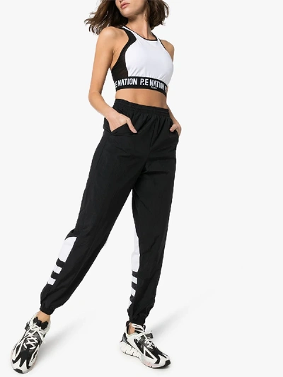 Shop Adidas Originals Adidas Large Logo Print Track Pants In Black