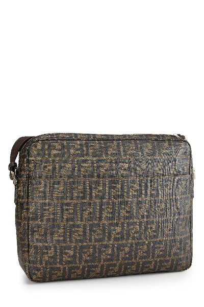 Pre-owned Fendi Brown Zucca Coated Canvas Spalmati Messenger