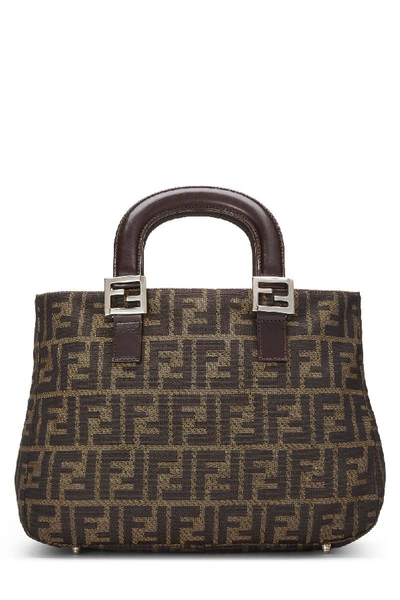 Pre-owned Fendi Brown Zucca Canvas Tote Small