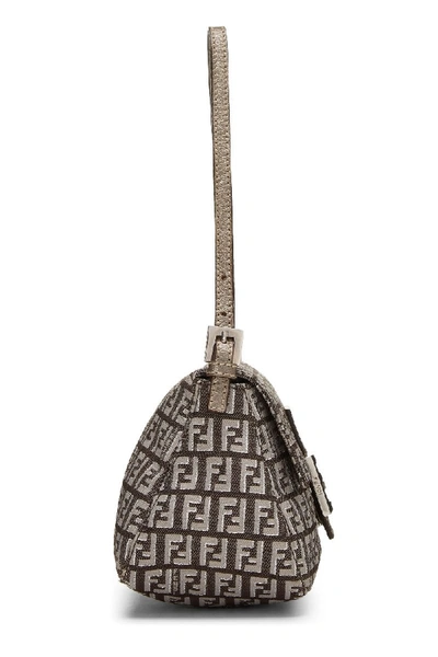 Pre-owned Fendi Metallic Brown Zucchino Mama Mini