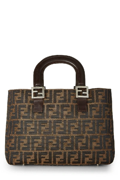 Pre-owned Fendi Brown Zucca Canvas Tote Small