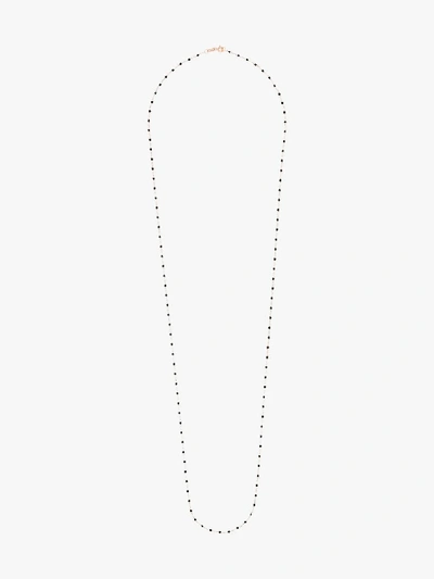 Shop Gigi Clozeau 18kt Rose Gold 86cm Beaded Necklace In 20 Black