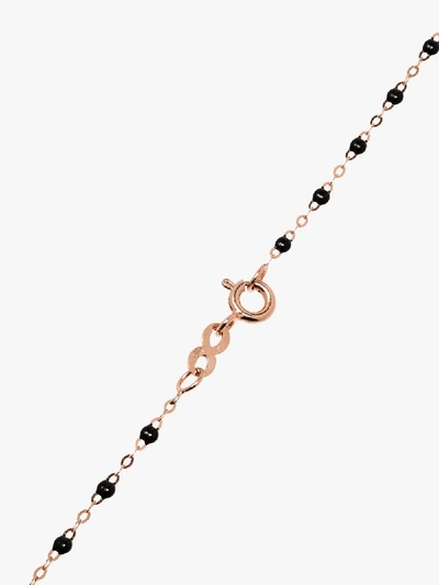 Gigi Clozeau 18kt Rose Gold 86cm Beaded Necklace In 20 Black