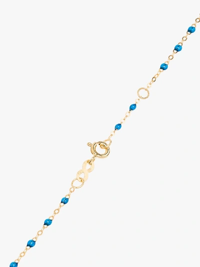 Shop Gigi Clozeau 18k Yellow Gold And Blue Beaded Necklace In 14 Blue