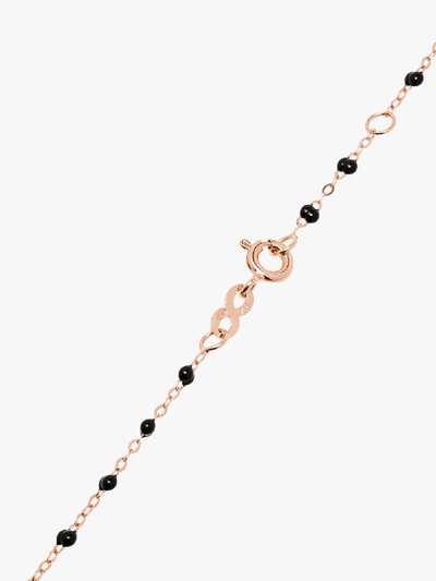 Shop Gigi Clozeau 18k Rose Gold 50 Cm Beaded Necklace In 20 Black