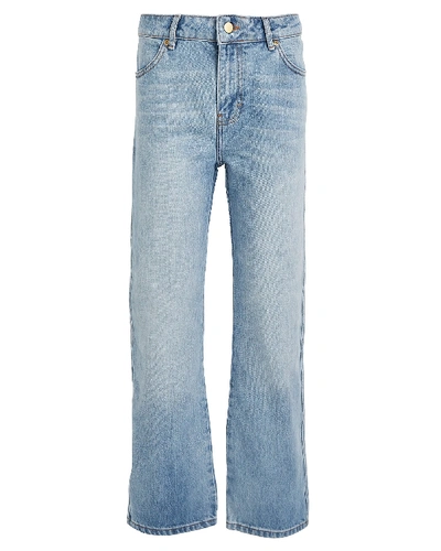 Shop Victoria Victoria Beckham Cali High-rise Straight-leg Jeans In Medium Wash Denim