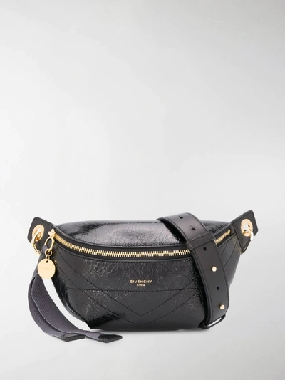 Shop Givenchy Id Wrinkled-effect Belt Bag In Black