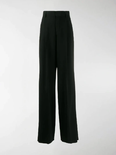 Shop Dsquared2 High-rise Palazzo Trousers In Black