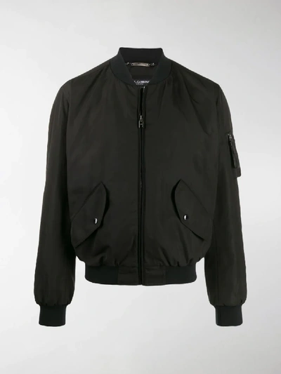 Shop Dolce & Gabbana Classic Bomber Jacket In Black