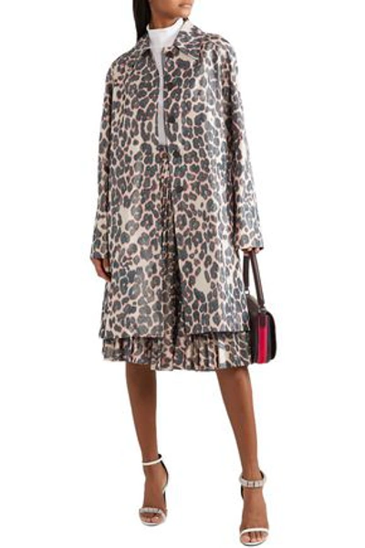 Shop Calvin Klein 205w39nyc Leopard-print Taffeta Coat In Animal Print