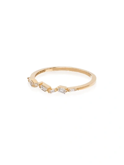 Shop Suzanne Kalan 18kt Yellow Gold Baguette Diamond Ring
