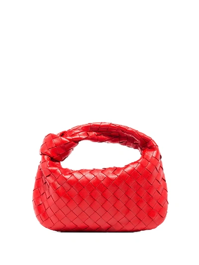 Shop Bottega Veneta Mini Bv Jodie Leather Bag In Red