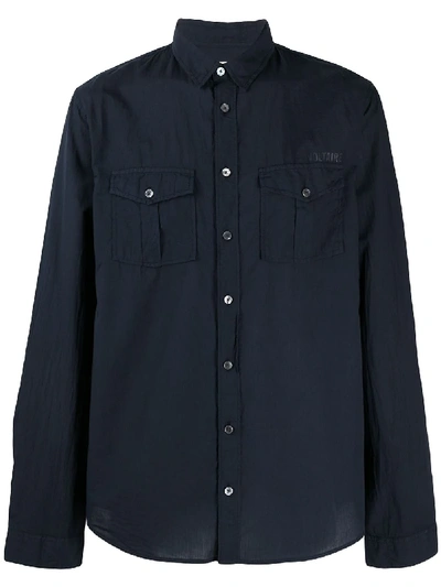 Shop Zadig & Voltaire Creased Shirt In Blue