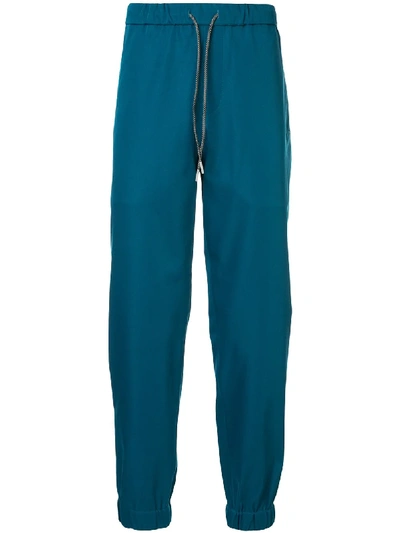 Shop Shanghai Tang Technical Track Pants In Blue