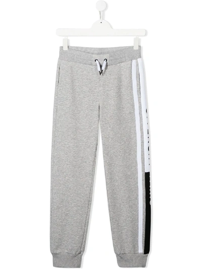 Givenchy Logo Lined Drawstring Track Pants In Grey