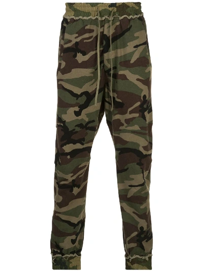 Shop R13 Drawstring Camouflage Print Trousers In Green