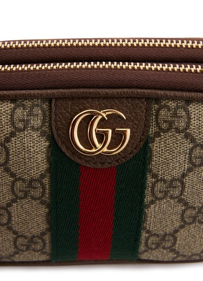 Shop Gucci Ophidia Wallet In Beige Ebony