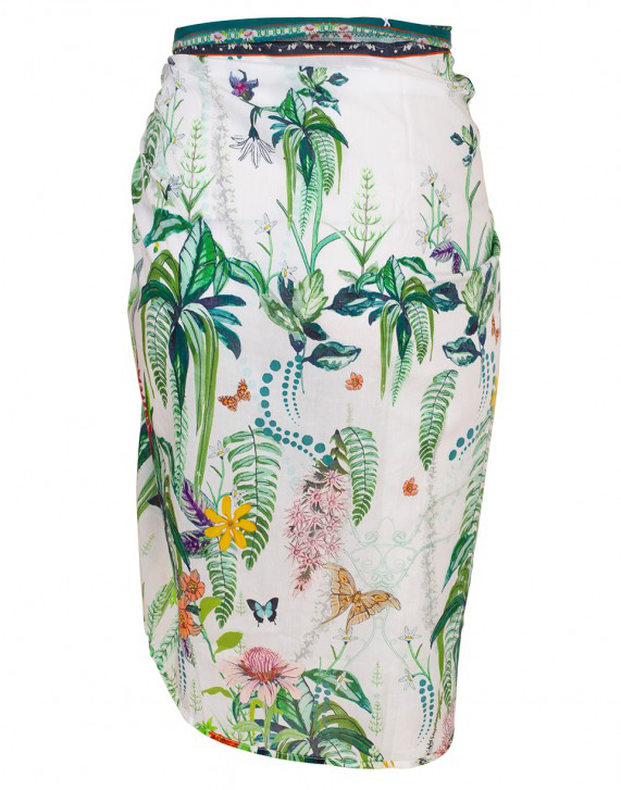 Camilla Daintree Darling Print Short Tassel Sarong Skirt | ModeSens