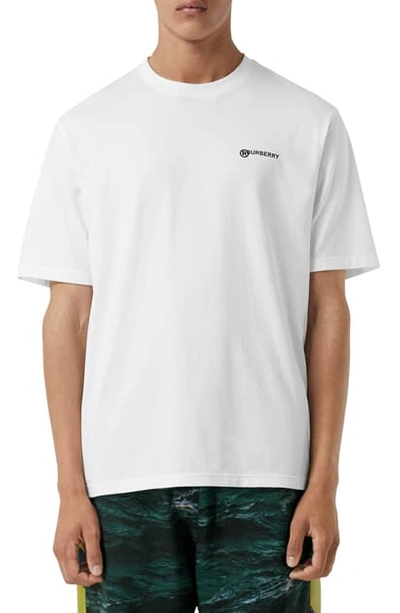 Shop Burberry Justin T-shirt In White