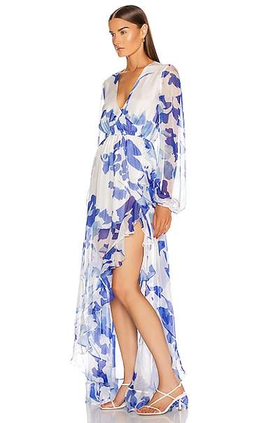 Shop Caroline Constas Liv Gown In Blue