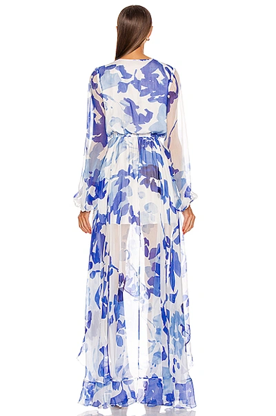 Shop Caroline Constas Liv Gown In Blue