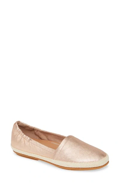 Shop Fitflop Siren Espadrille Flat In Rose Gold Leather