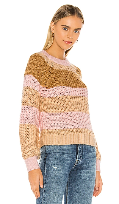 Shop Finders Keepers Mariposa Knit Pullover In Pink,brown. In Pink Stripe