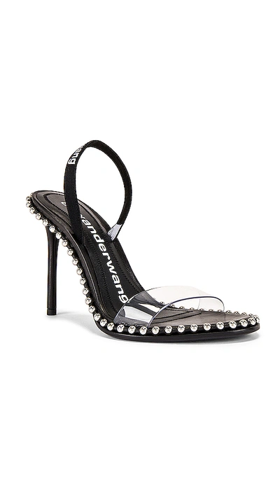 Shop Alexander Wang Nova Logo Sandal In Black