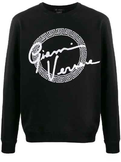 Shop Versace Sweatshirt In Nero/bianco