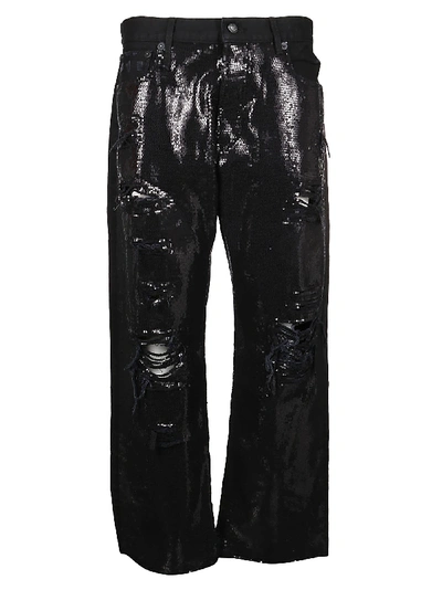 Shop R13 Jeans Boyfriend In Black Sequins