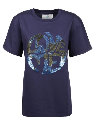 Shop Alberta Ferretti T-shirt Love Me In Blu