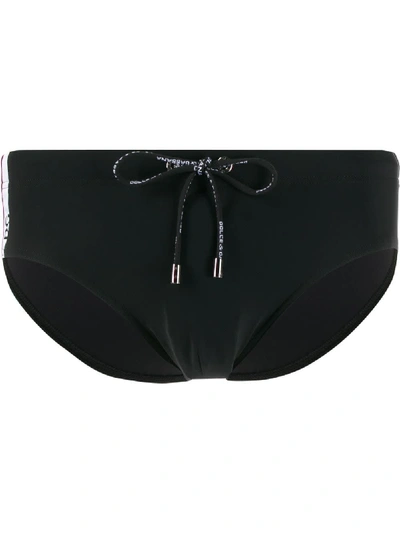 Shop Dolce & Gabbana Swimming Briefs W/pouch In Nero