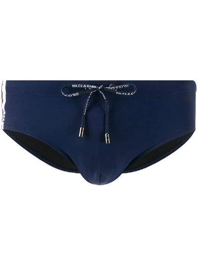 Shop Dolce & Gabbana Swimming Briefs W/pouch In Blu