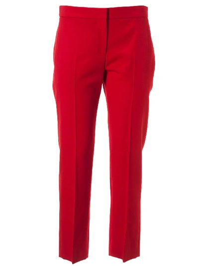 Shop Alexander Mcqueen Classic Straight Trousers In Lust Red