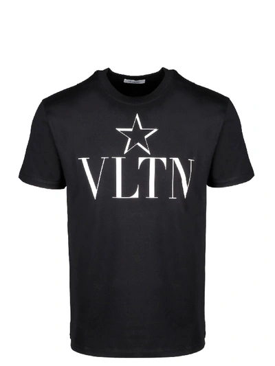 Shop Valentino Short Sleeve T-shirt In Black