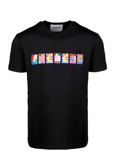 Shop Iceberg Short Sleeve T-shirts In Black