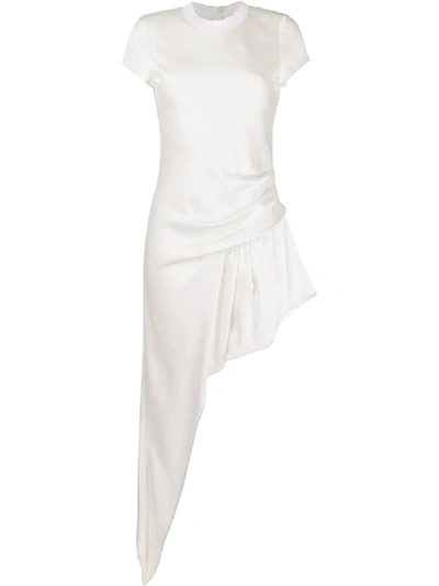 Shop Alexander Wang Asymmetric Cap Sleeve Dress In White